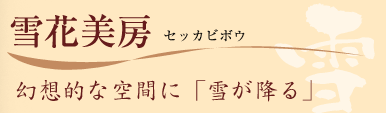 雪花美房　セッカビボウ　幻想的な空間に「雪が降る」